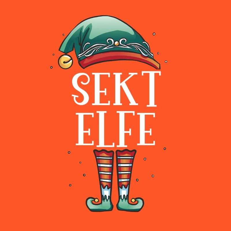 Weihnachten Partnerkostüm Sekt Elf Elfe Elfen