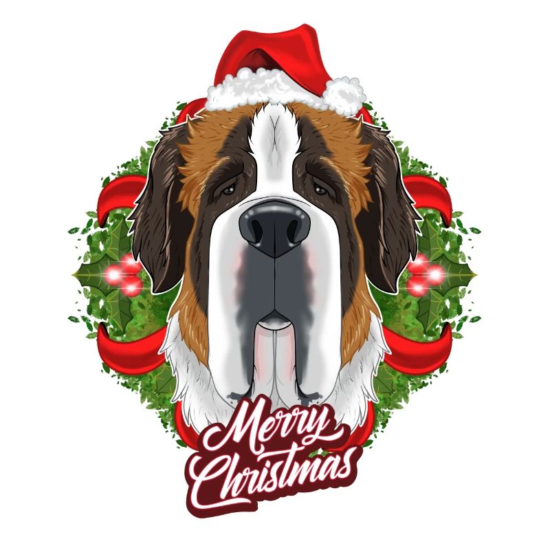 Saint Bernard Lover I Merry Christmas Saint