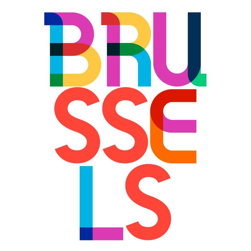 Brussels Belgium Pop Art Letters