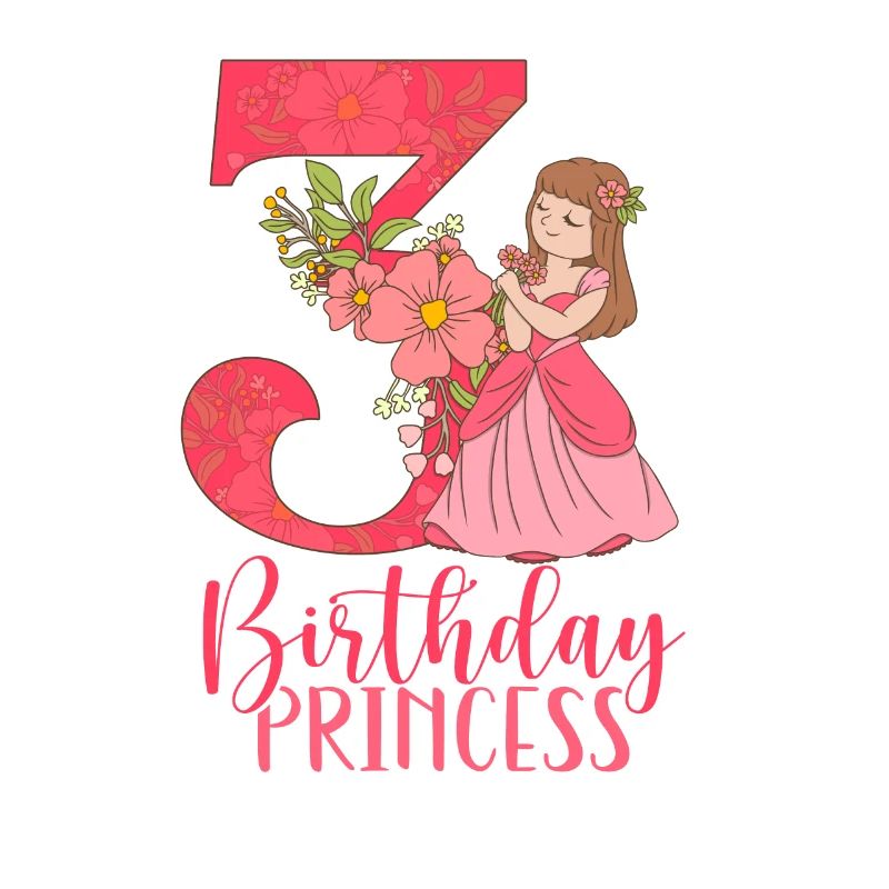 Geburtstags Prinzessin wird drei Jahre alt