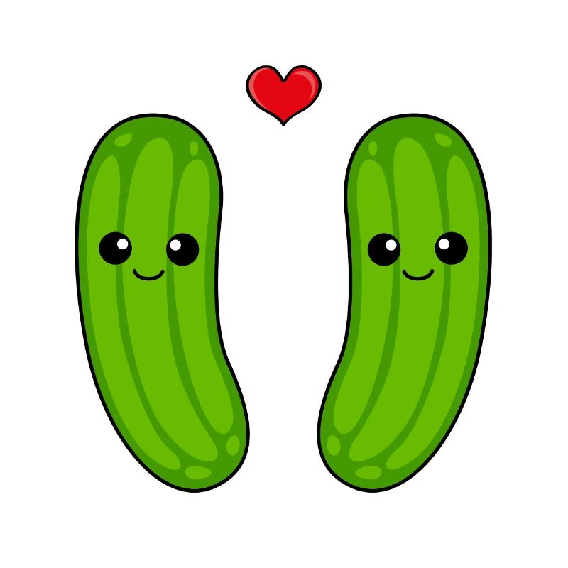 Gurke Paar Liebe Comic