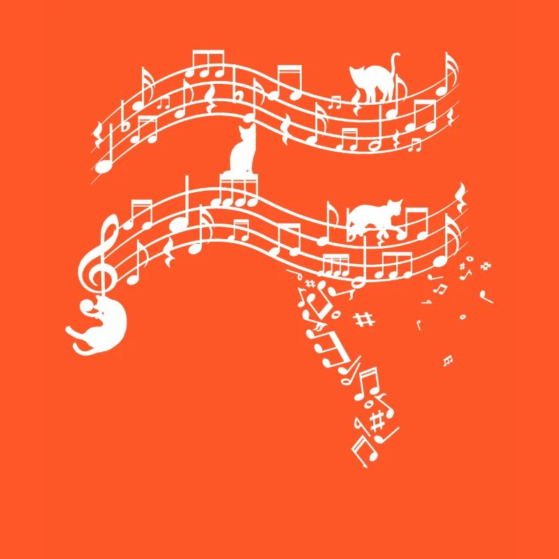Chats mignons chatons note de musique clef