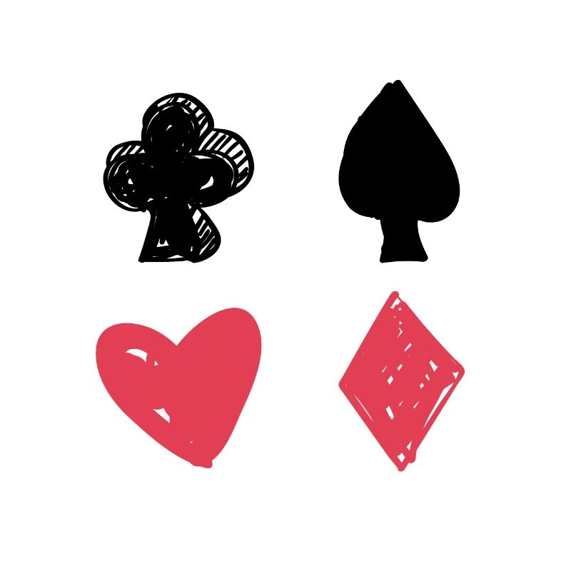 Cross Spade Heart Diamond Double Head Card Game