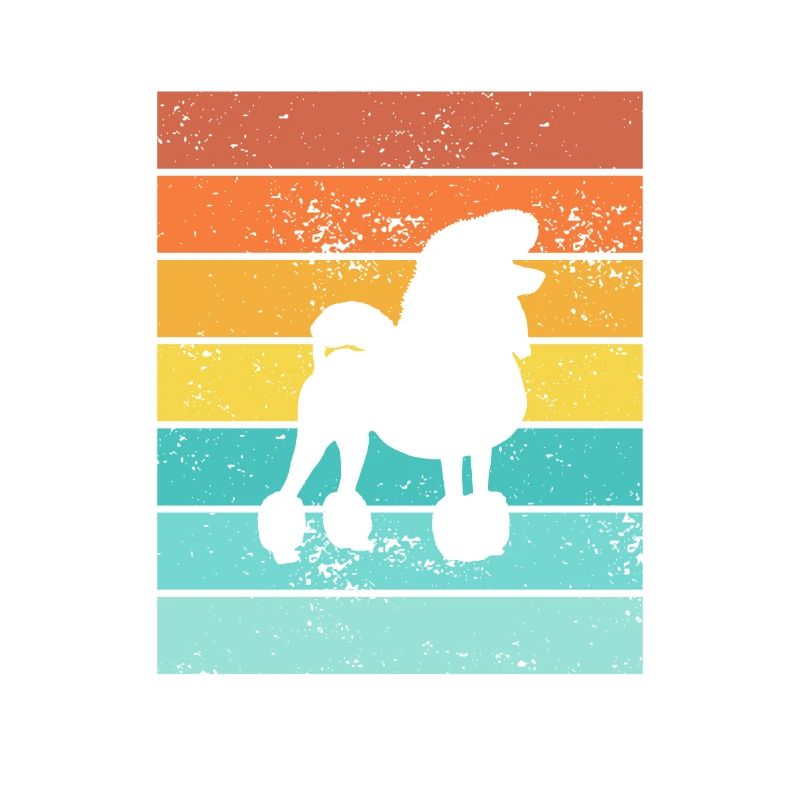 Poodle dog lover Retro vintage Gift idea