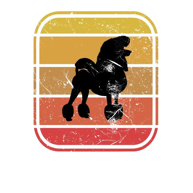 Poodle dog lover Retro vintage Gift idea