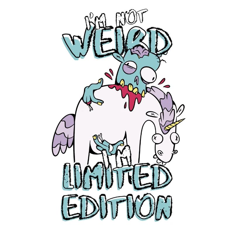 Cartoon Zombie Eats Unicorn - Limited Edition