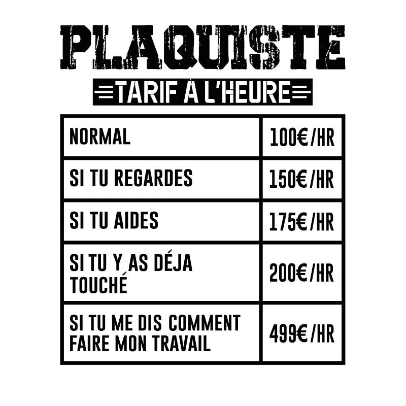 Le Tarif Horaire D'un Plaquiste