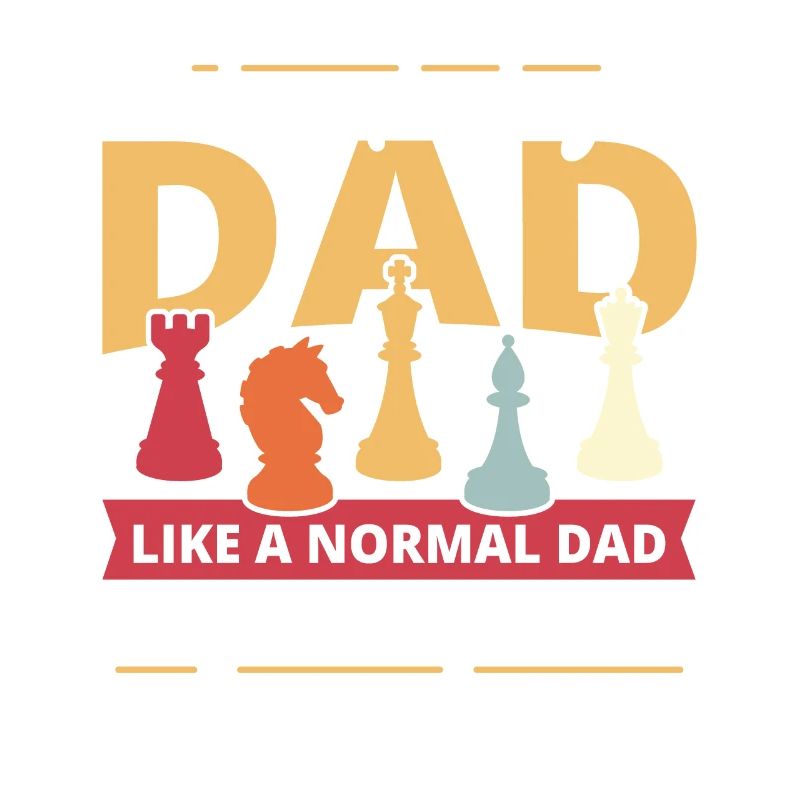 Échecs Papa Papa Père Jouant aux échecs