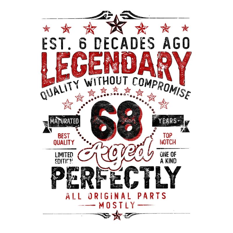Vintage Legendary - Aged perfectly 68th birthday