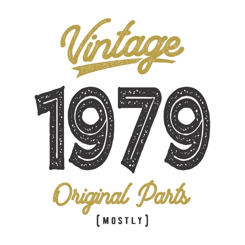 Vintage 1979 Originalteile - 43. Geburtstag Retro