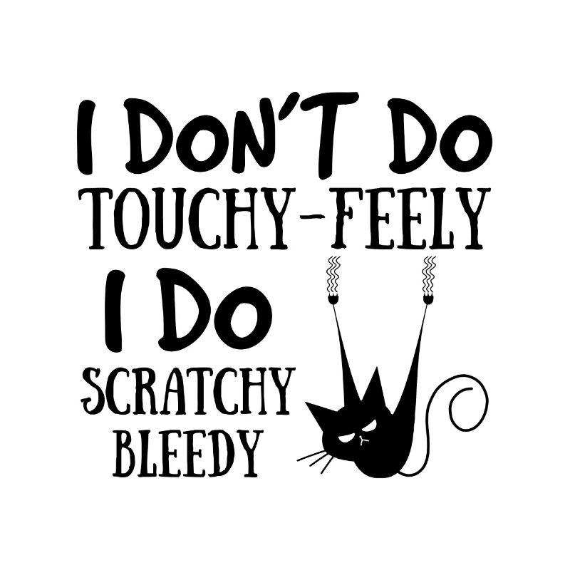 Funny saying evil cat I scratch children's kitten