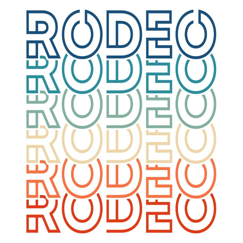 Rodéo Retro Texte Cowboy