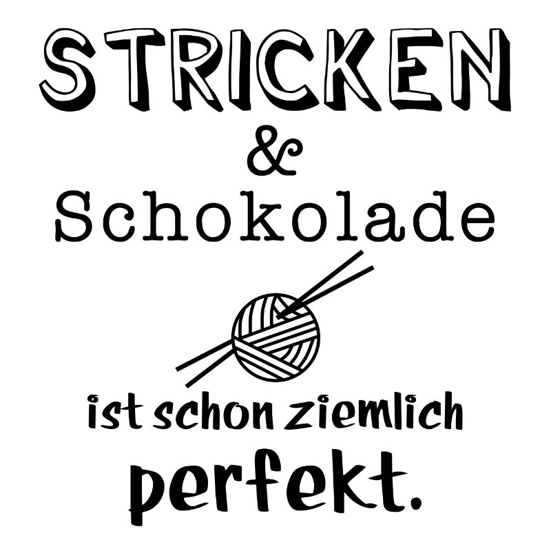 stricken und schokolade