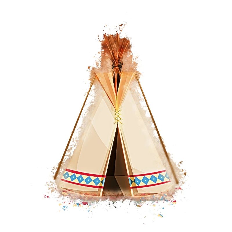 Tipi historisch hell glühend