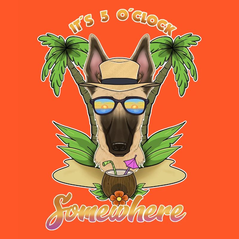 It Is 5 OClock Somewhere Drinking Malinois