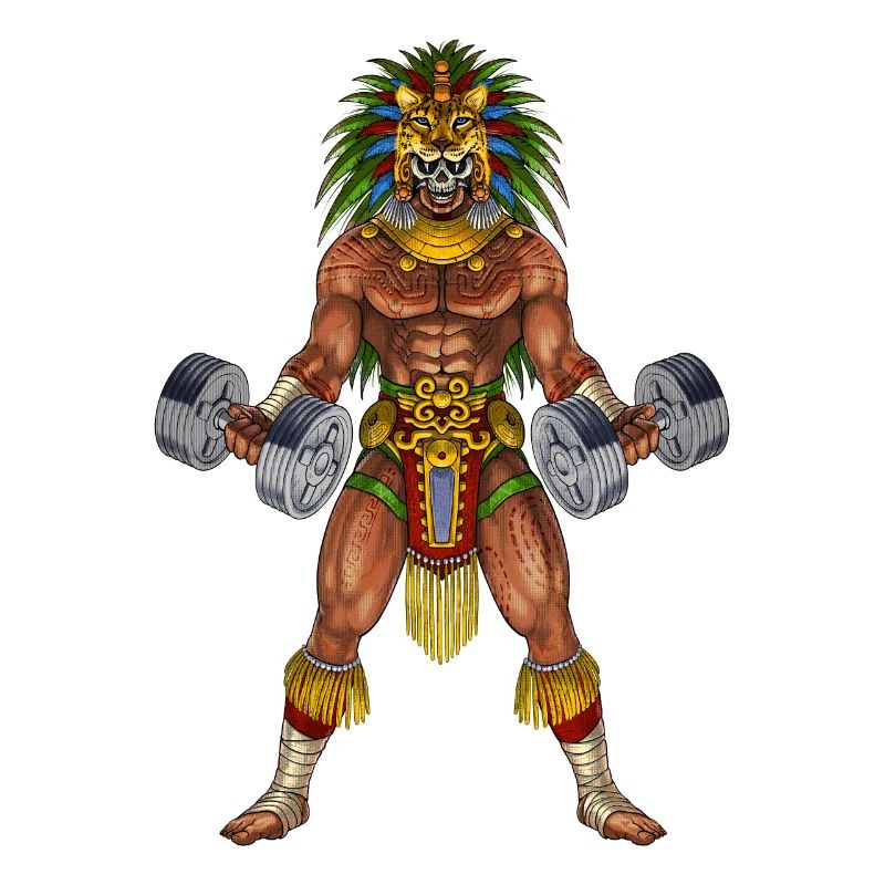 Aztekischer Krieger Bodybuilder