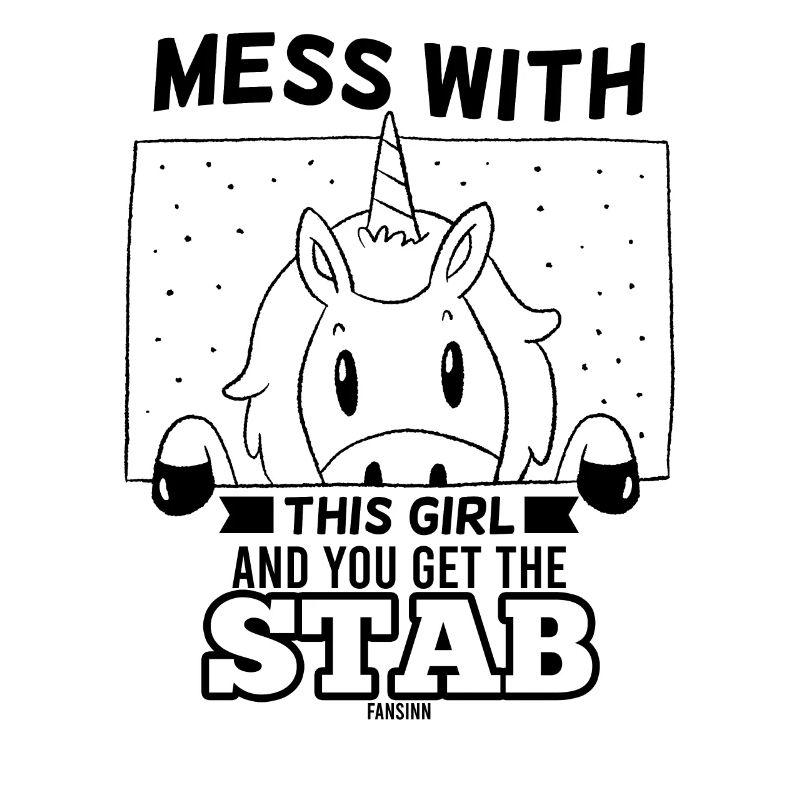 Mädchen Frau Einhorn Spruch