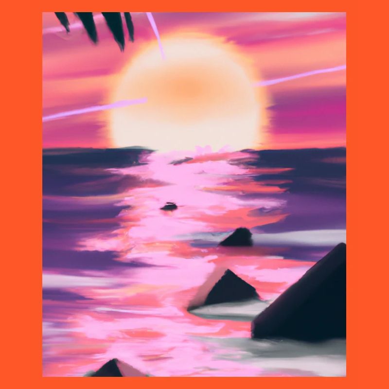 Vaporwave Sun Synthwave Sunset