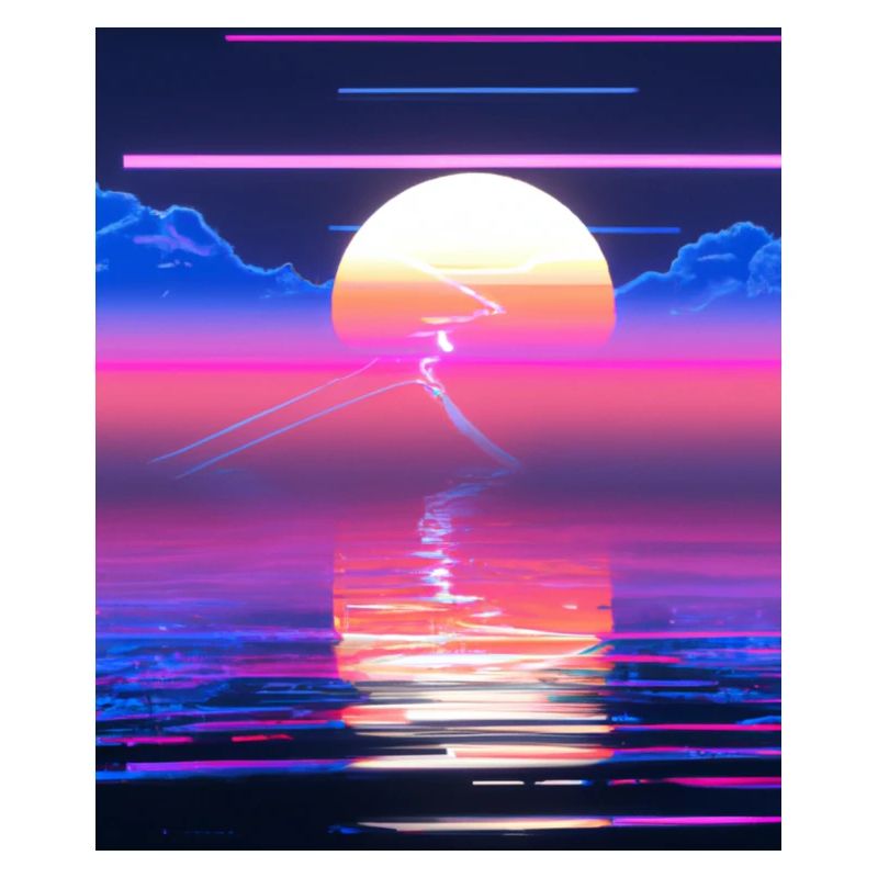 Vaporwave Sun Synthwave Sunset