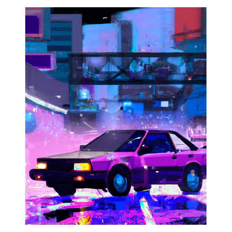 Vaporwave Esthétique Synthwave Car