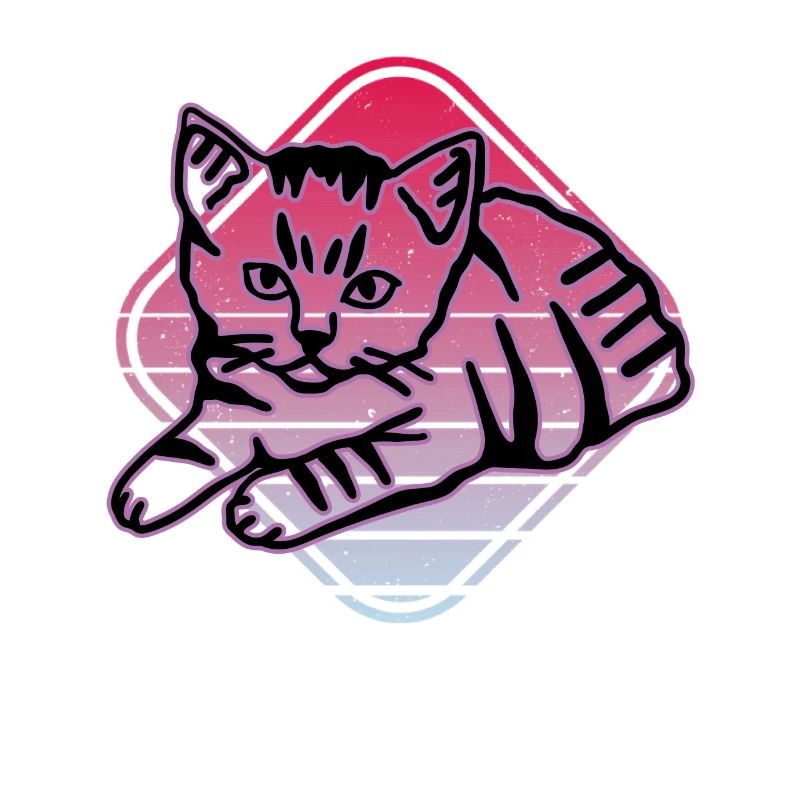 Chat graphique Retro Cat pour les propriétaires de chats