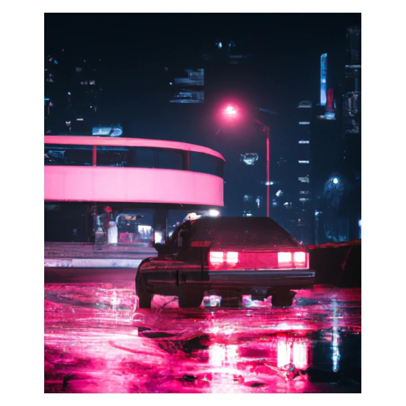 Vaporwave Esthétique Synthwave Car