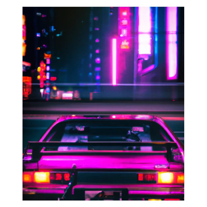 Vaporwave Esthétique Synthwave Car