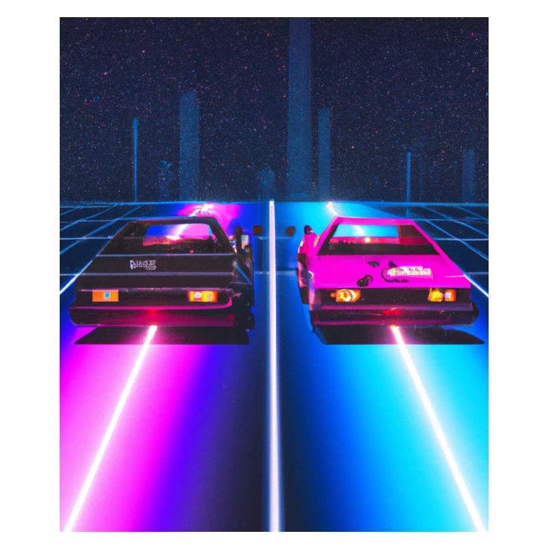 Vaporwave Esthétique Synthwave Car