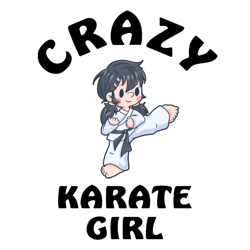 Fille folle de karaté