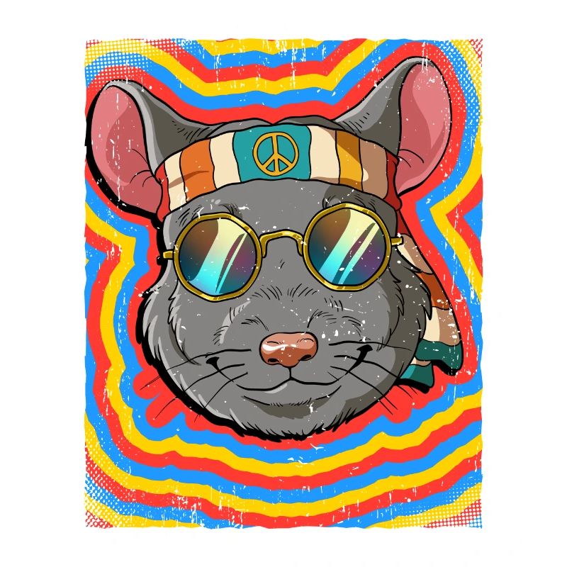 Hippie Chinchilla Psychedelic Trippy