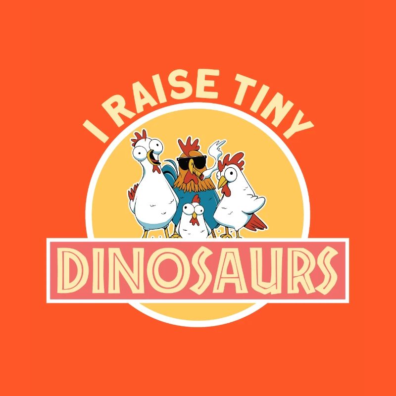 I raise tiny Dino Hühner Hahn Bauer Dinosaurier