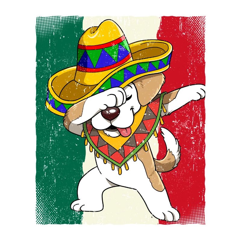Dabbing chien mexicain Cinco de Mayo