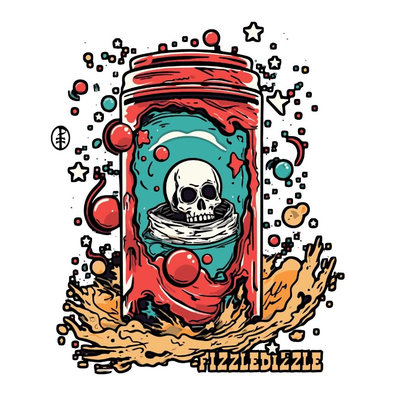 Drink, Sizzle, Dizzle The Skull Soda Can