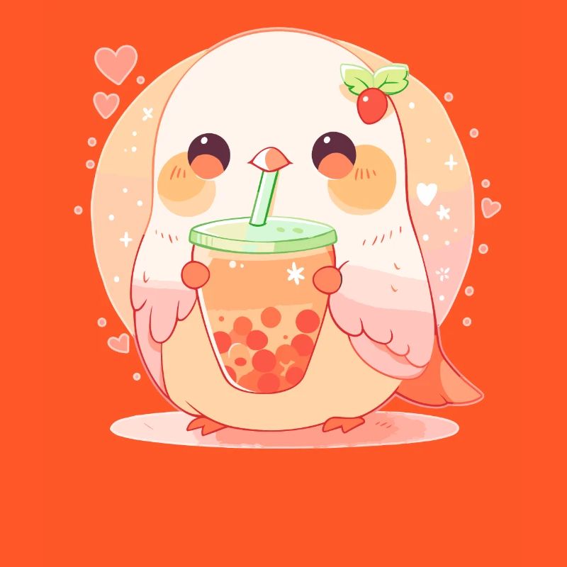Inséparable kawaii boit Boba Bubble Tea Chibi