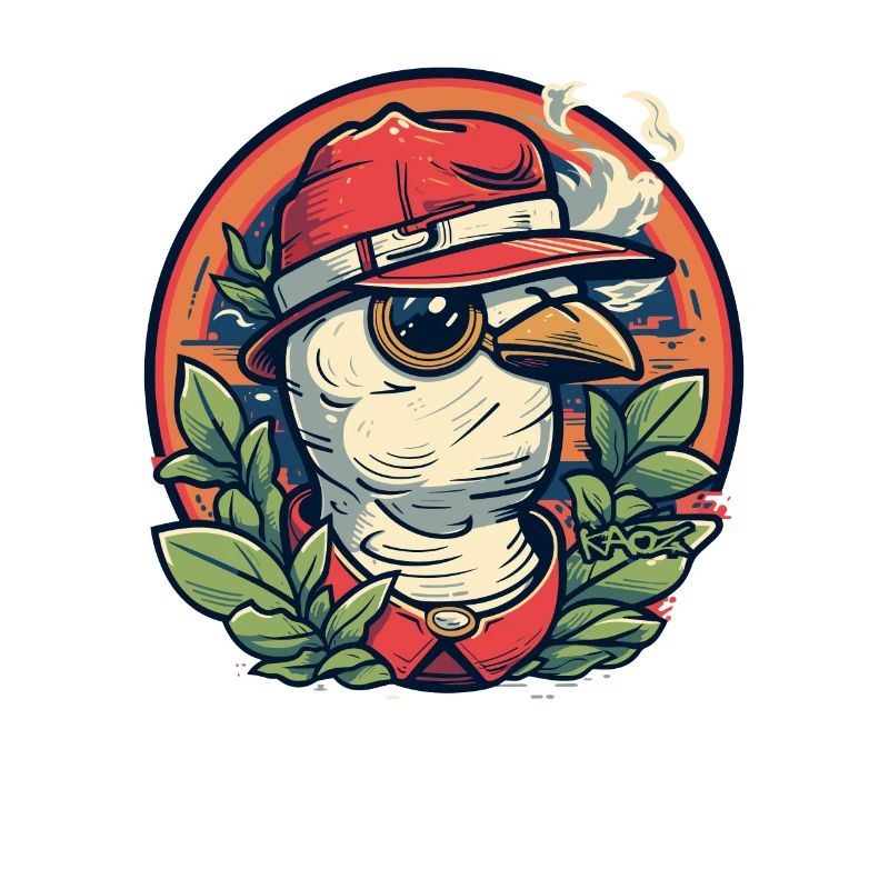 Der Dschungel-Baseball-Cap-Maskottchen-Taube