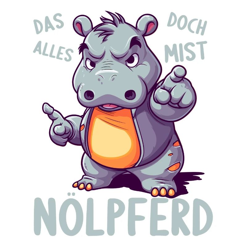 Hippo Hippo Complain Complainer Nölpferd