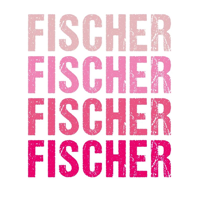Fischer Retro Rosa Nachname Geschenkidee