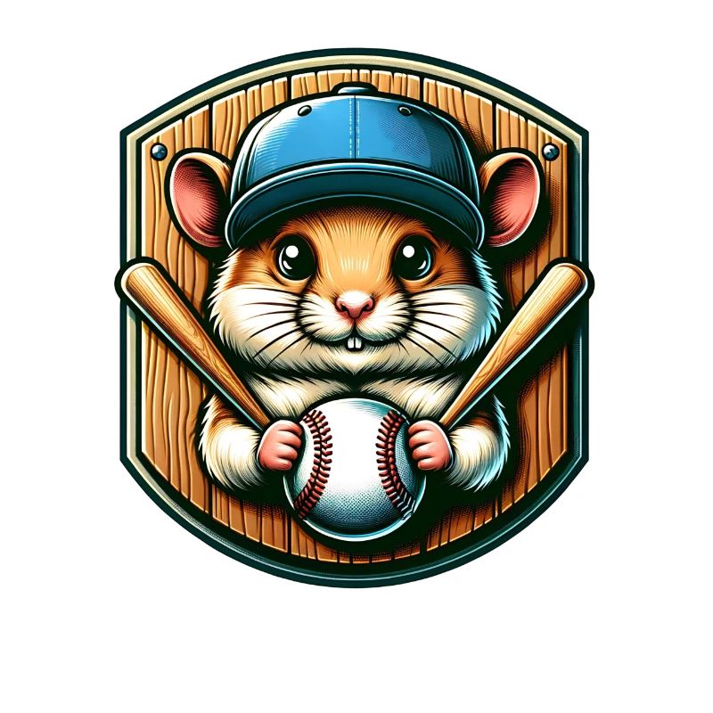 Cool Hamster Baseball Player Pitcher Design