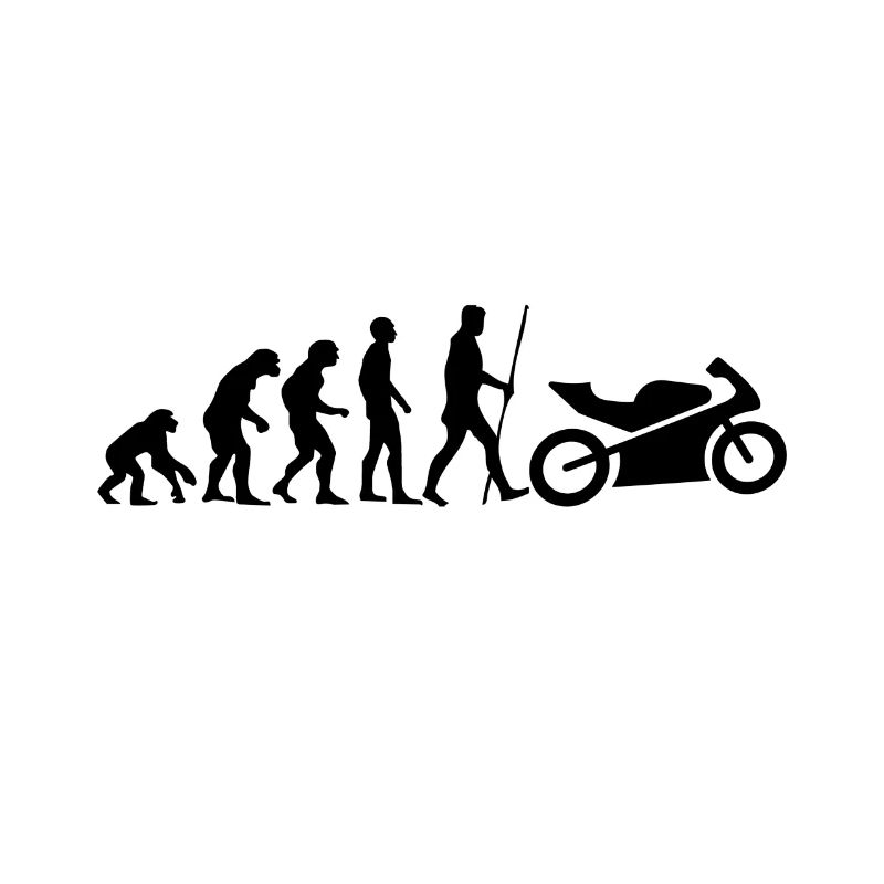 Die Evolution der Menschheit ist das Motorrad
