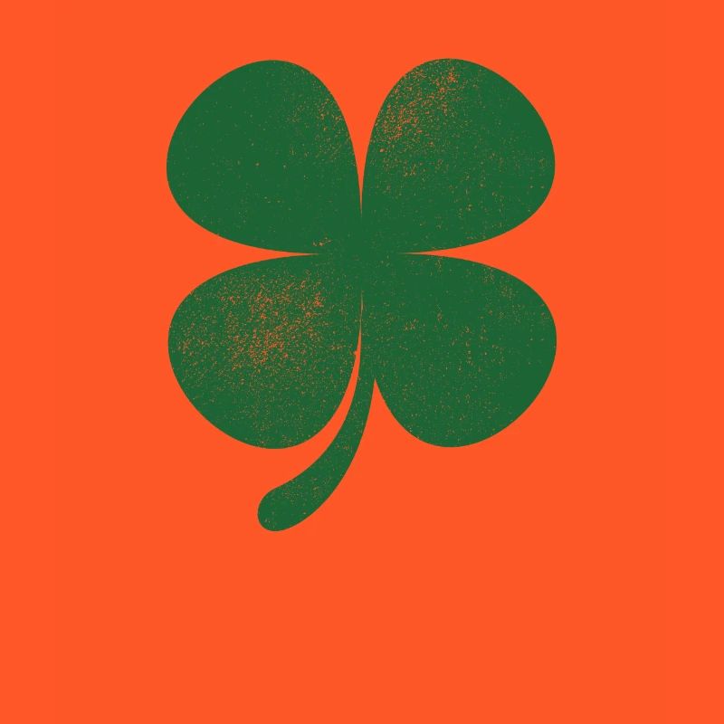 Distressed Green Four Leaf Clover Saint Patricks