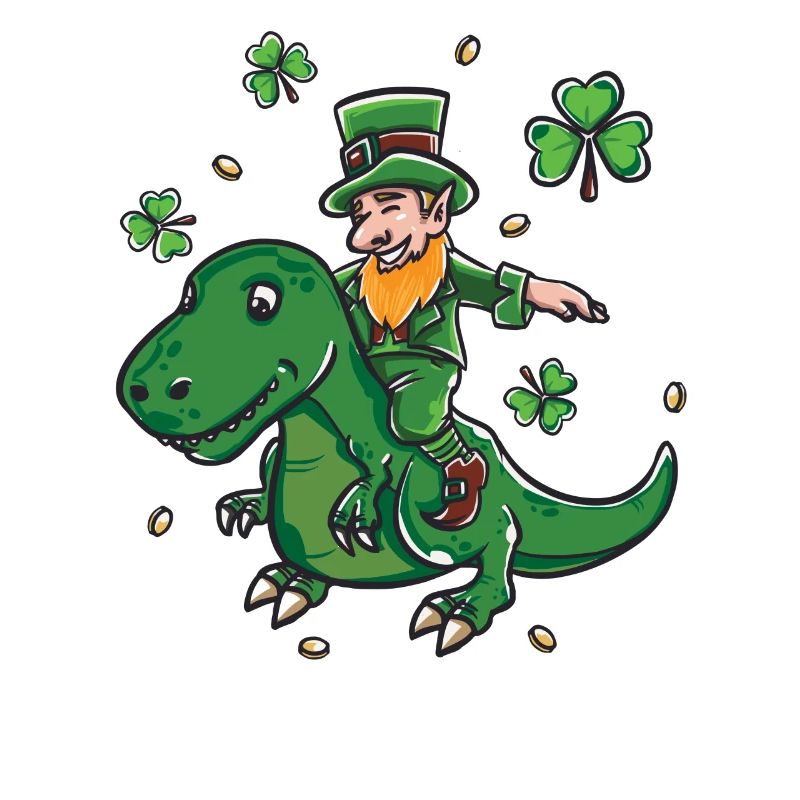 St Patrick's day outfit T-Rex gift beer Ireland