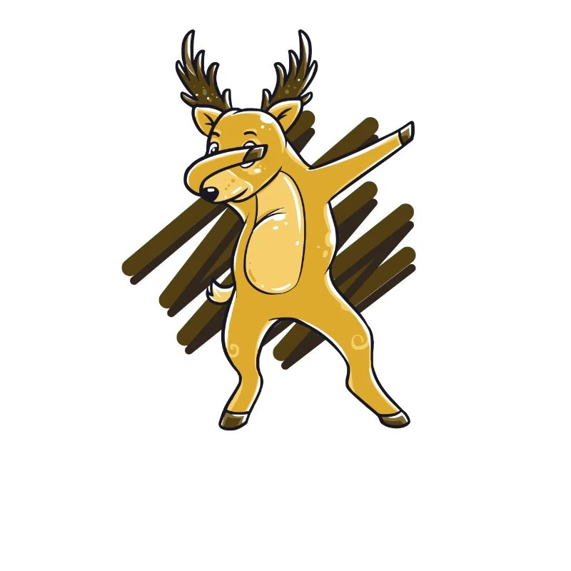 Dabbing reindeer deer birthday gift funny