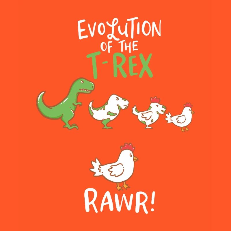 Evolution du T-Rex RAWR! Cadeau de poulet Dino