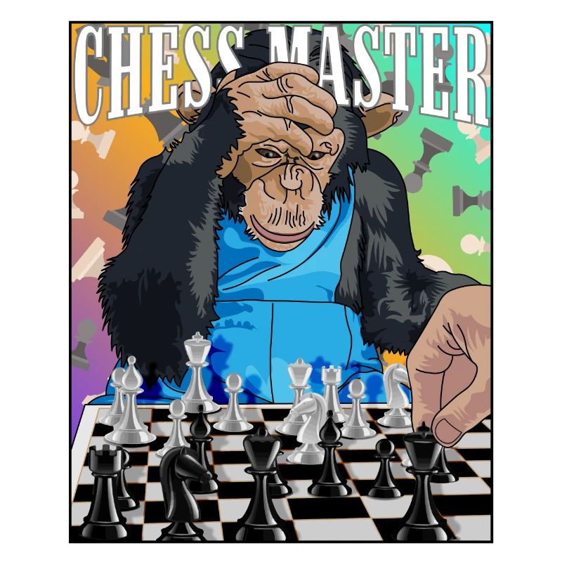 Chess Master Chimpanzee Chess Gift