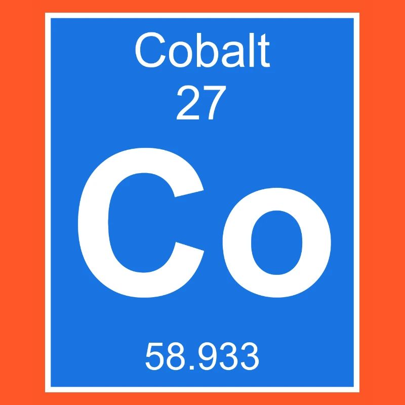 Tableau périodique des éléments chimiques de cobalt