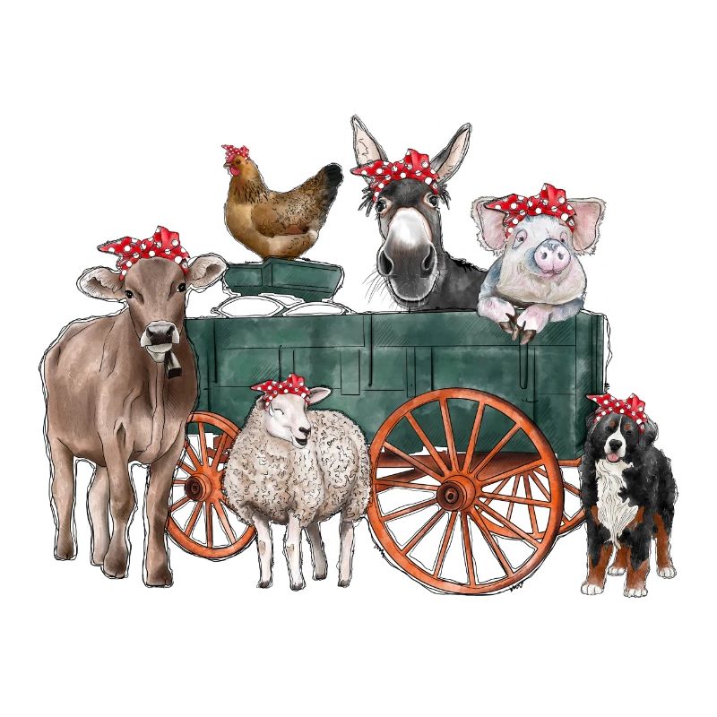 Farm animals Wagon