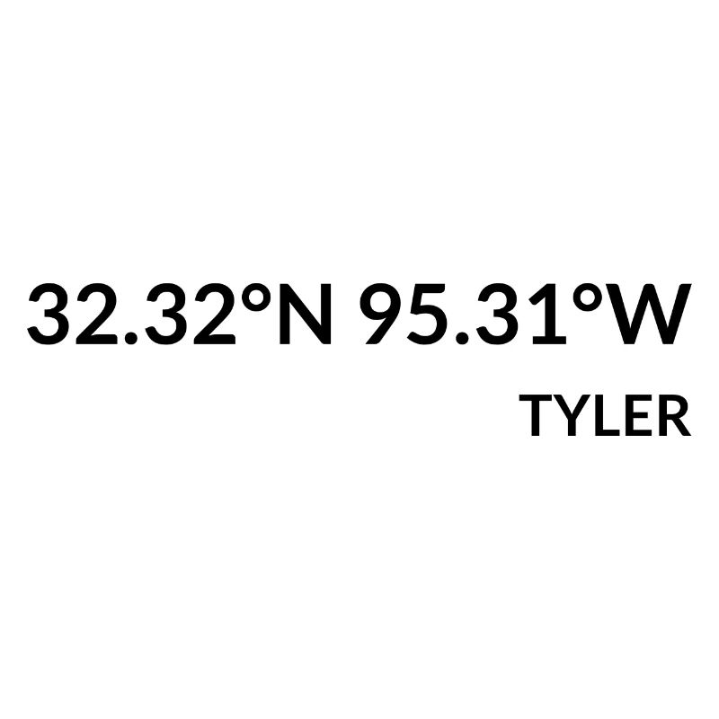 Tyler, Texas, USA Coordinates