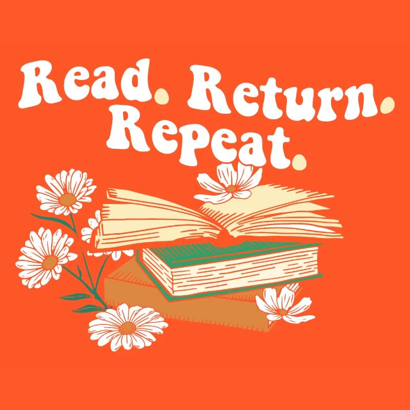 Librarian Read Return Repeat Library Worker Book