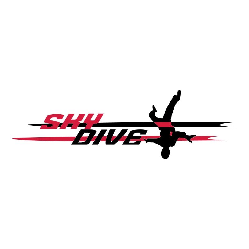 Skydive Head Down Logo - two-color