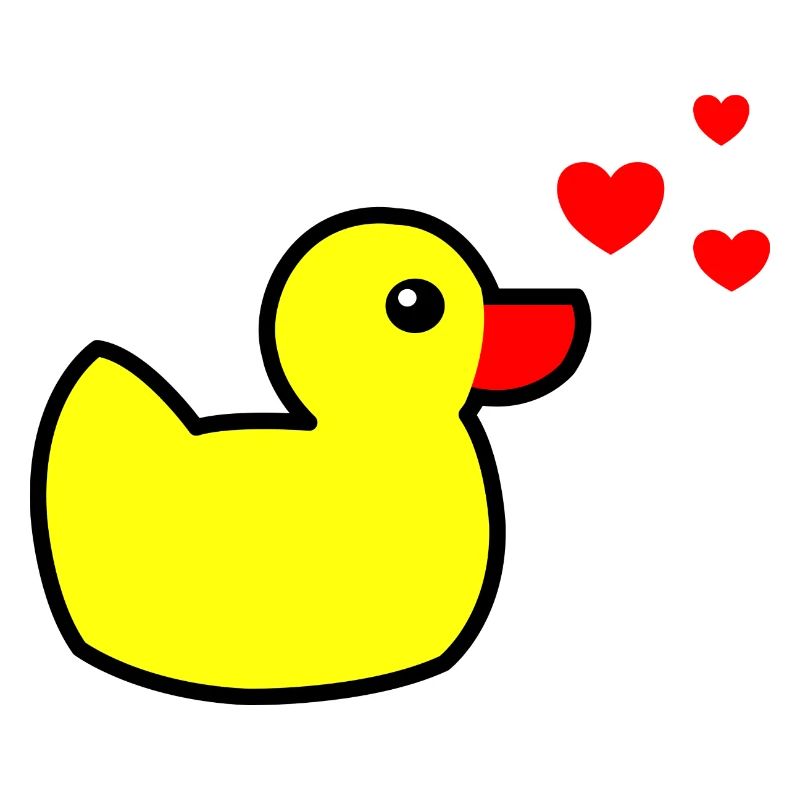 Canard grinçant Jaune Saint-Valentin